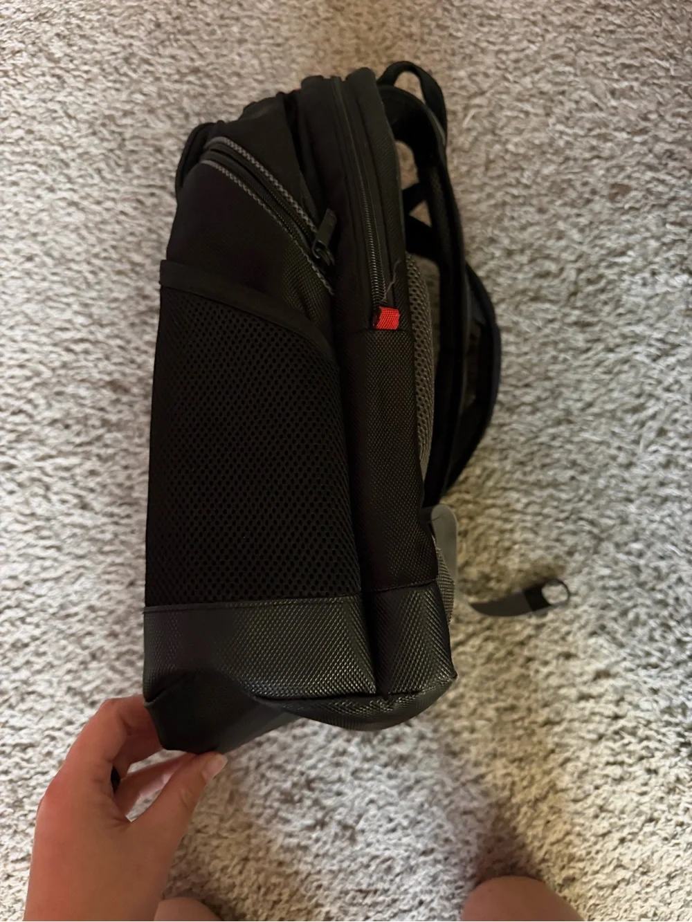 Wenger Swiss Gear Synergy Pro laptop backpack in black and gray.
